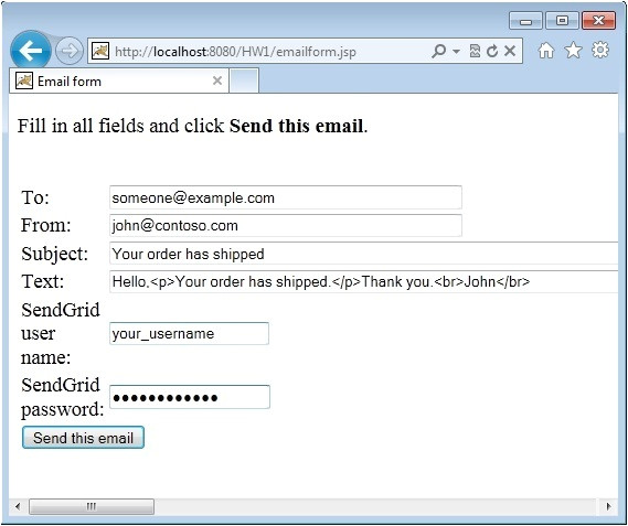 store sendgrid java how to send email example