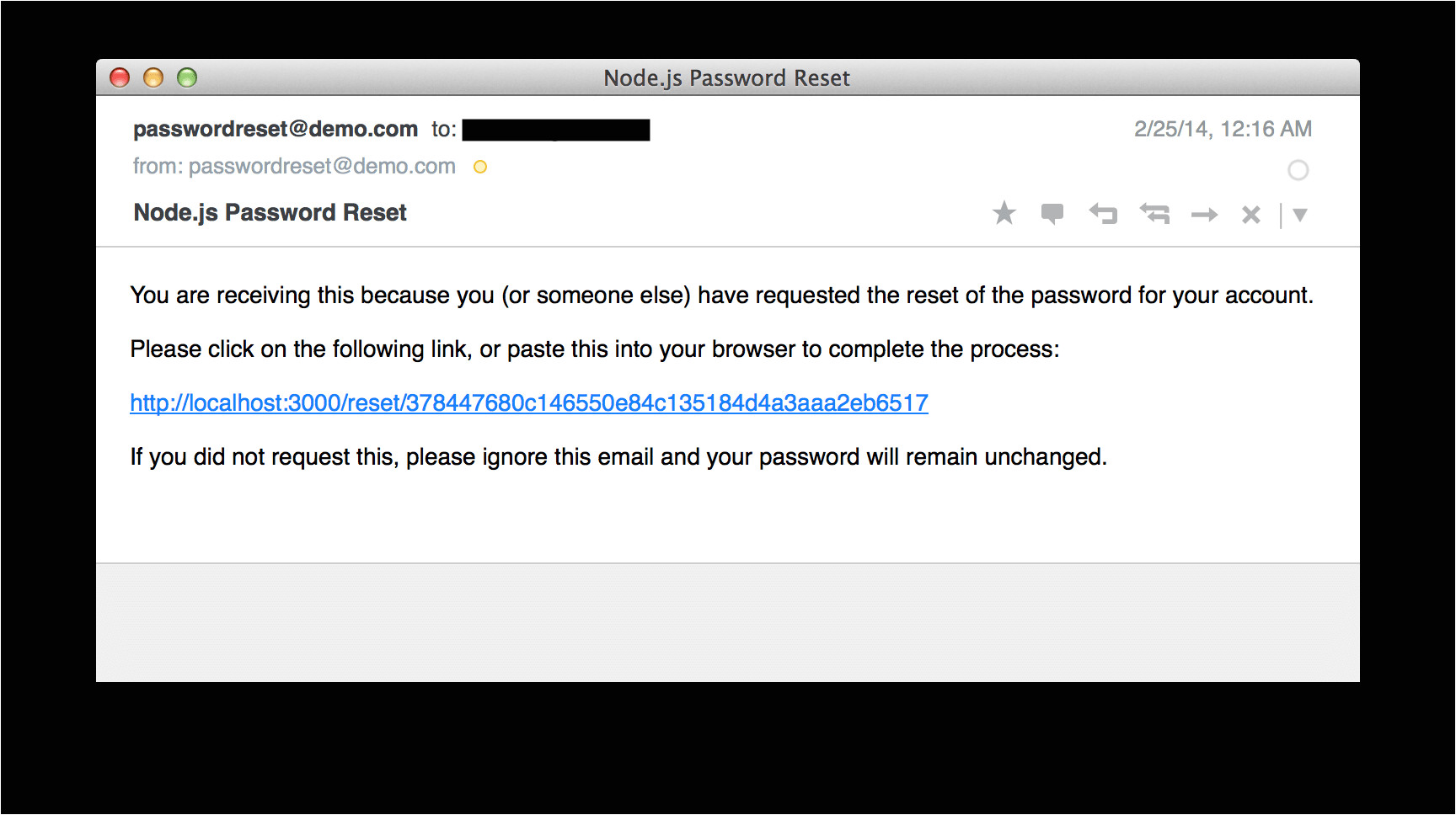how to implement password reset in nodejs