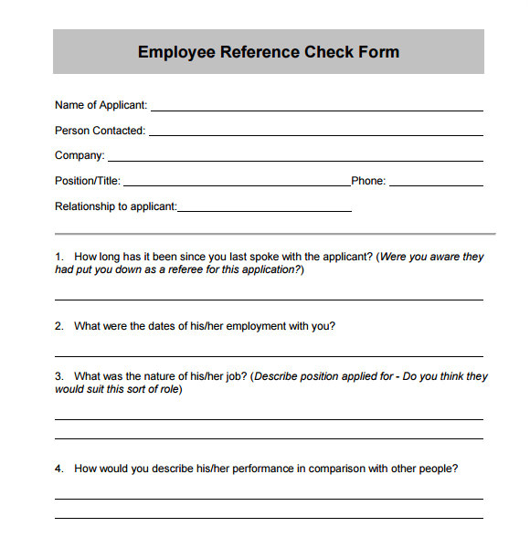 reference check template