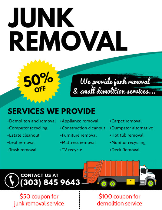 Junk Removal Flyer Template Copy Of Junk Removal Flyer Postermywall