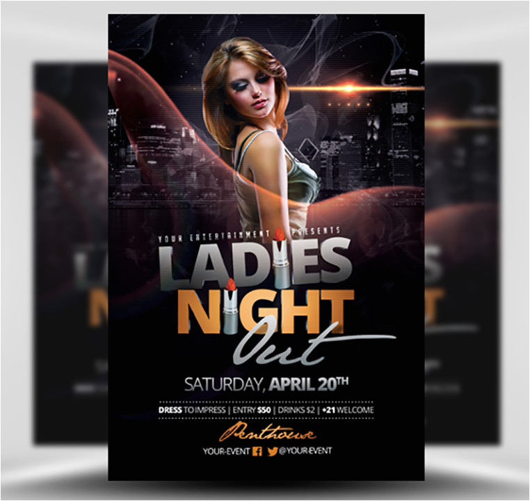 ladies night out flyer template