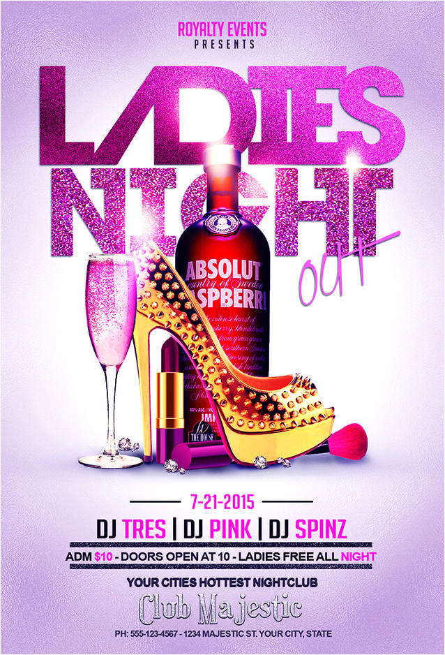 ladies night out flyer