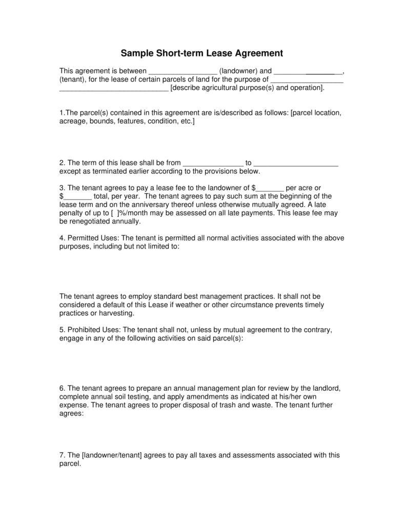 ground lease agreement templates