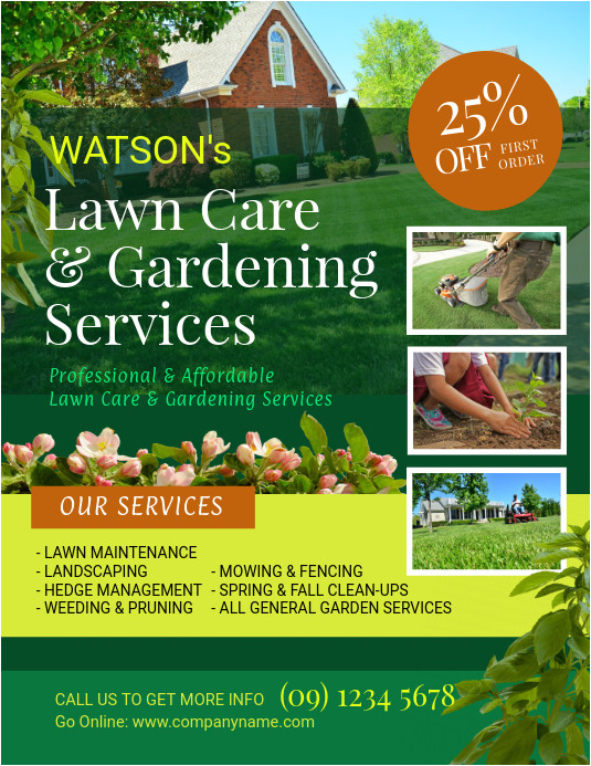 lawn and landscaping flyer template