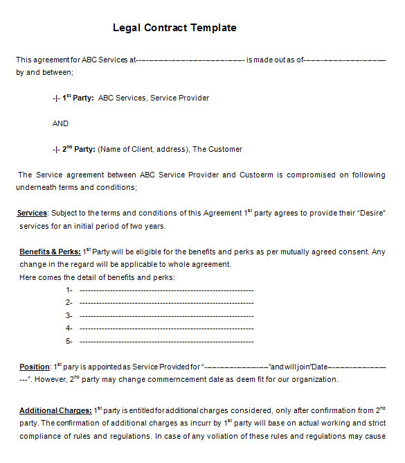 Legal Contracts Templates Free 12 Legal Contract Templates Word Pdf Google Docs