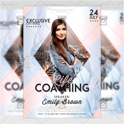 life coaching business a5 flyer template