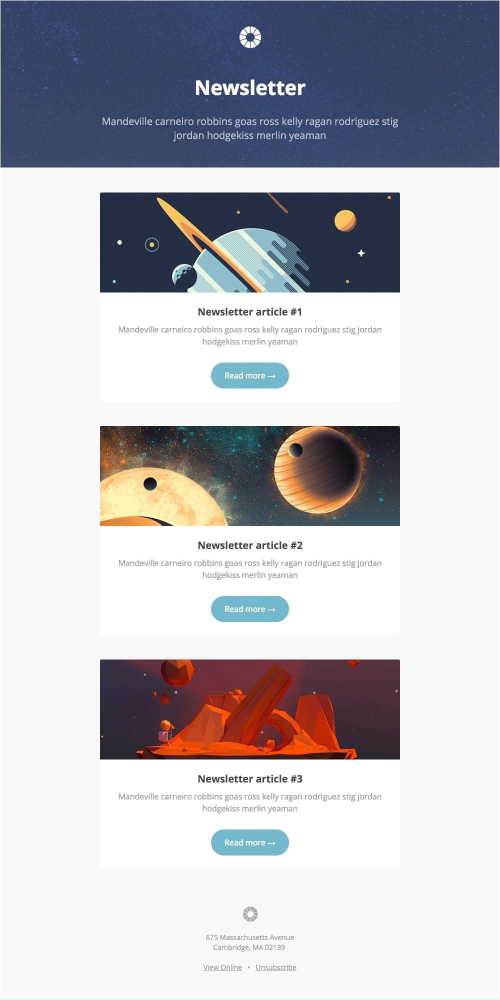 responsive email templates newsletter