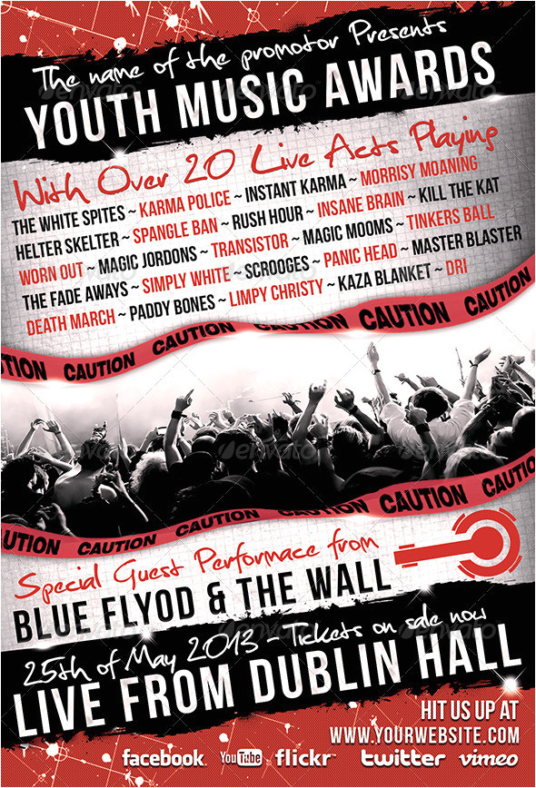 youth lock in flyer template
