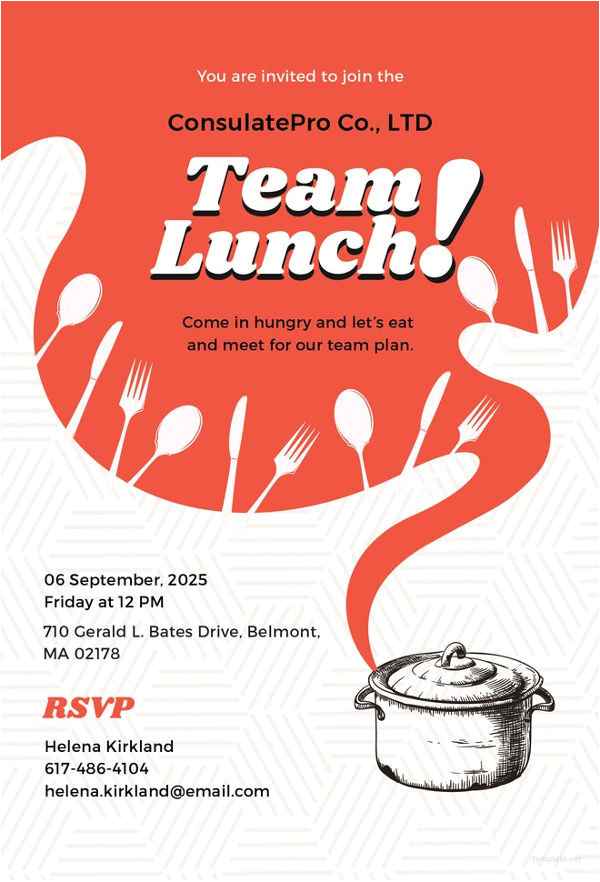 lunch invitation design