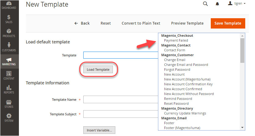 change email templates magento 2