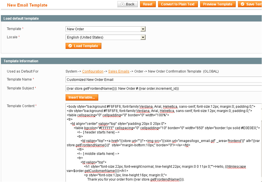 Magento New order Email Template Customize 39 New order 39 Email Template In Magento Webspeaks