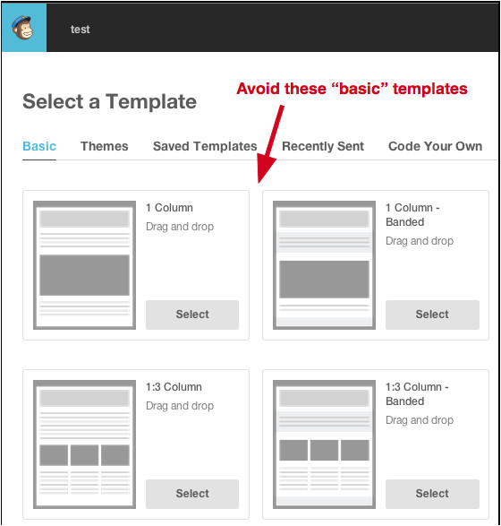 accentuate message clean simple mailchimp template