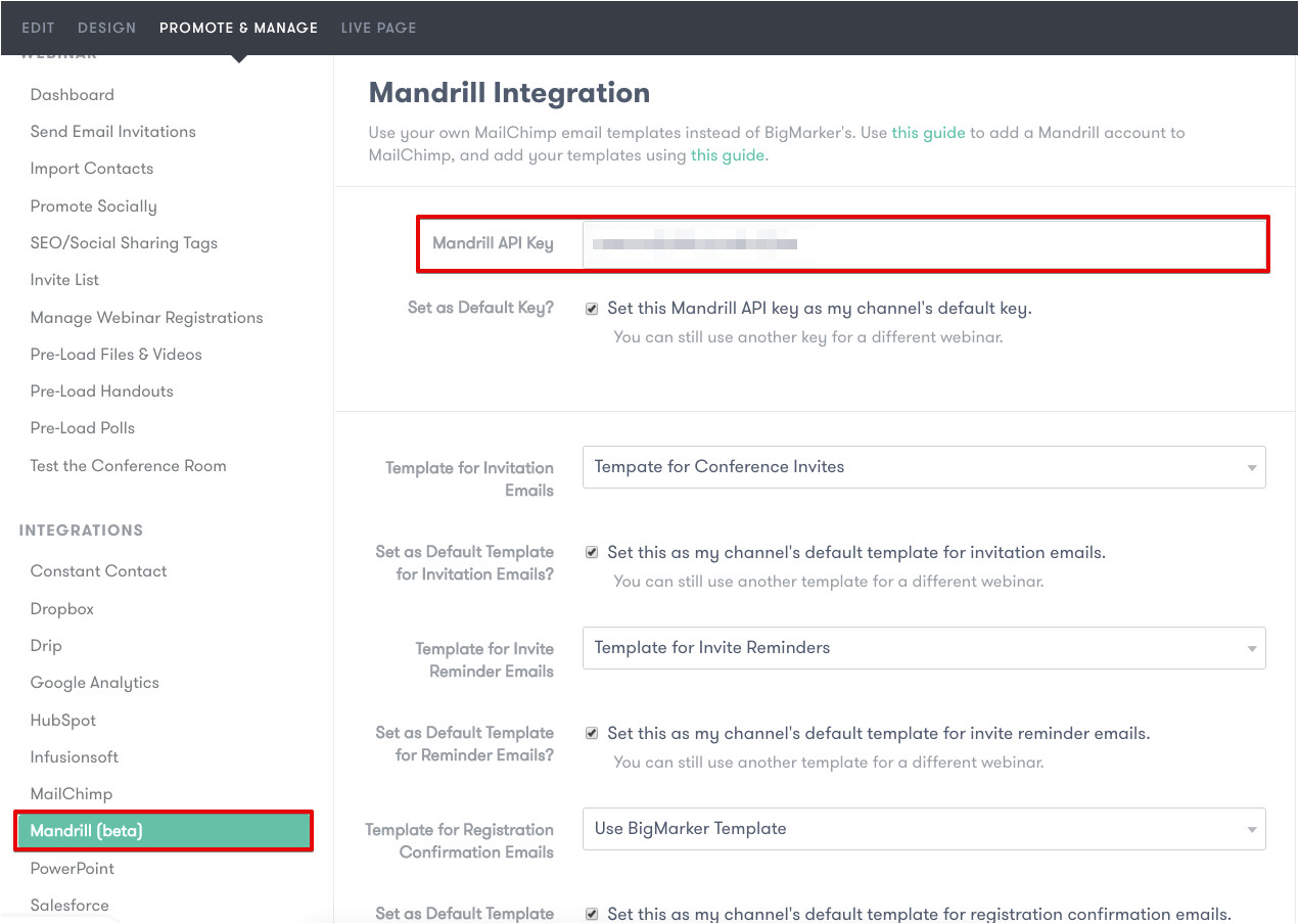 115001633563 how to integrate with mandrill mailchimp for sending emails