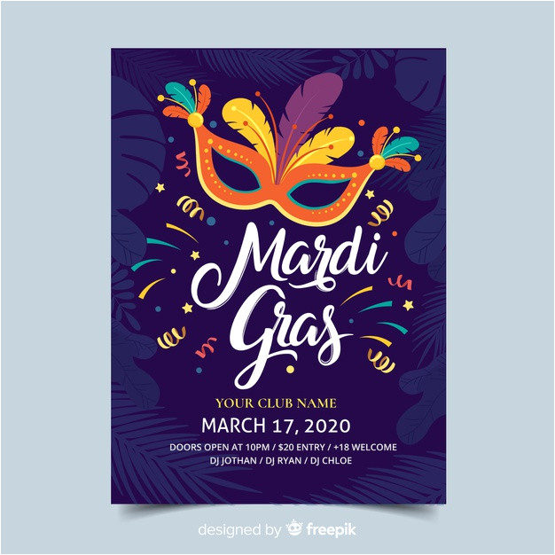 Mardi Gras Flyer Template Free Download Mardi Gras Flyer Template Vector Free Download