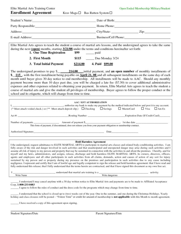 Martial Arts Contract Template Martial Arts Grading Certificate Template Templates