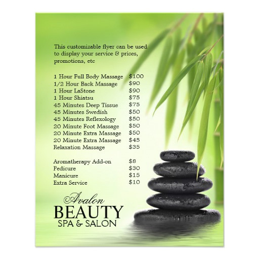 customizable promotional flyers for massage salon 244219890797864426