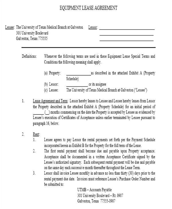lease agreement format