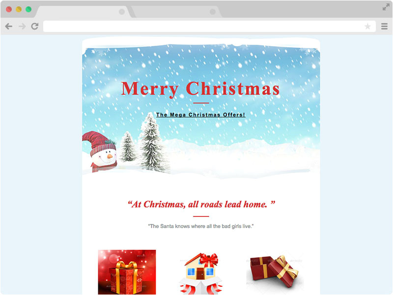 Merry Christmas Email Template to Colleagues Christmas Email Responsive Christmas Email Template