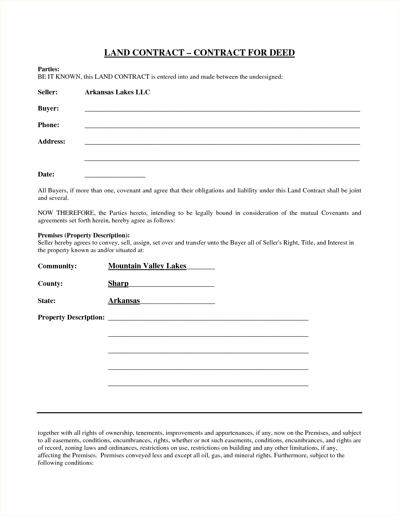 Microsoft Office Contract Template Free Contract for Deed Template Beepmunk