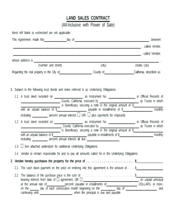 purchase contract template
