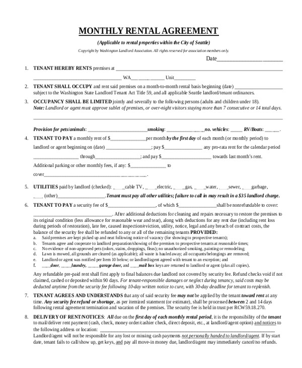 agreement form