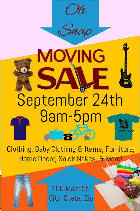 moving sale flyer template