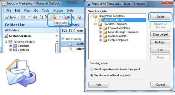 reply template outlook email