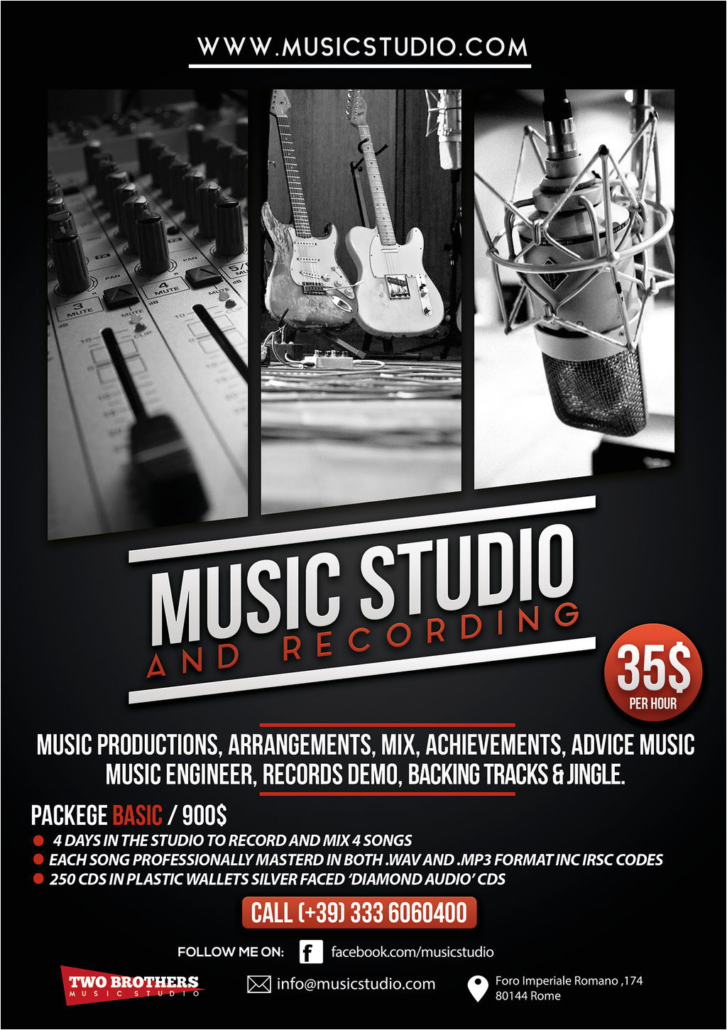 Music Studio Flyer Template Music Recording Studio Flyer Poster by Giunina On Deviantart