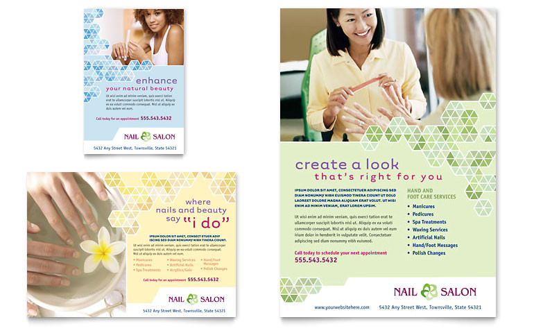 nail salon flyer ad templates gb0580701d