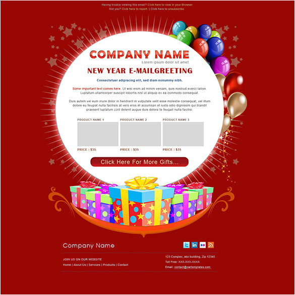 new year email templates