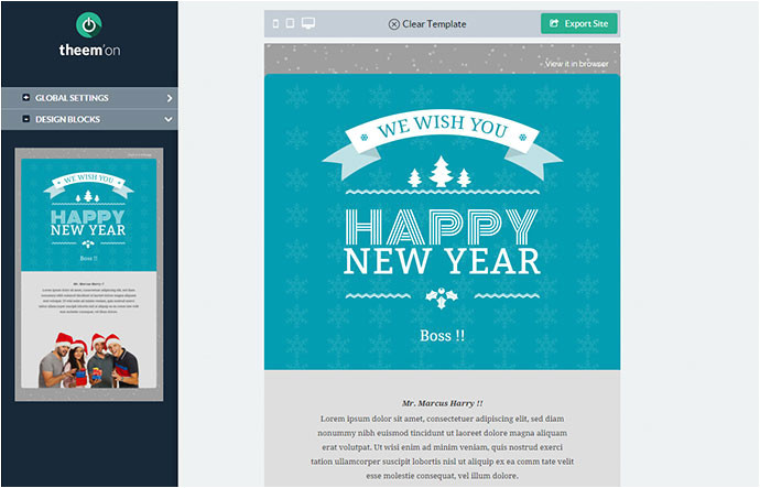 20 wonderful christmas new year email templates