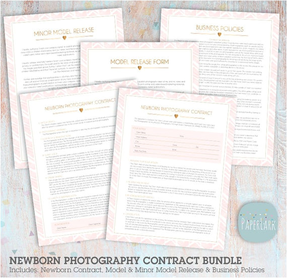 newborn photography contract forms