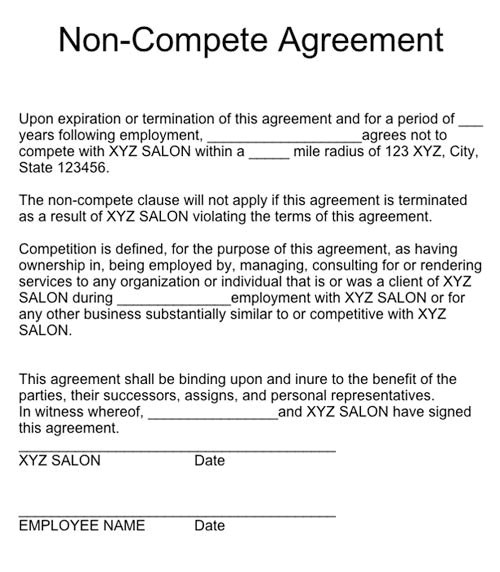 q a non compete agreements