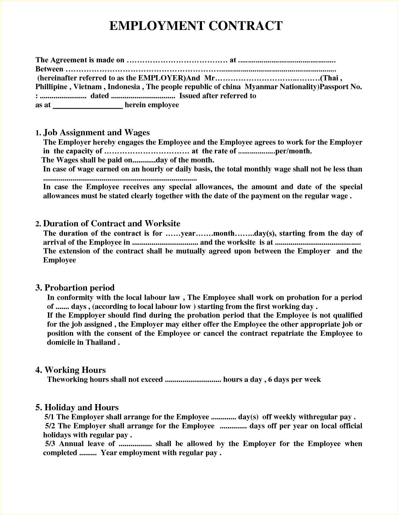 recruitment agency contract template