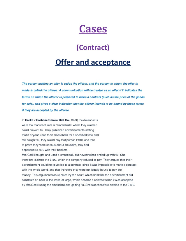 contract law assignment offer and acceptance 207