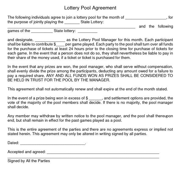 lottery pool contract