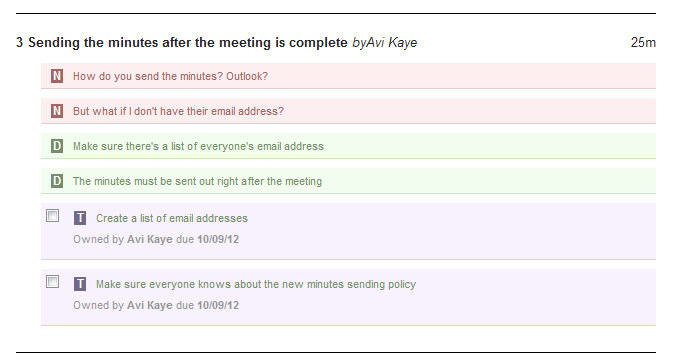 meeting minutes template excel