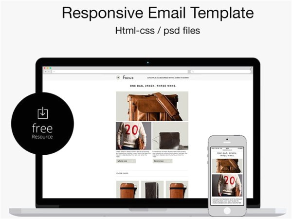 free responsive email html template
