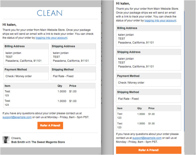 Order Confirmation Email Template Magento Responsive E Mails for Magento Openstream