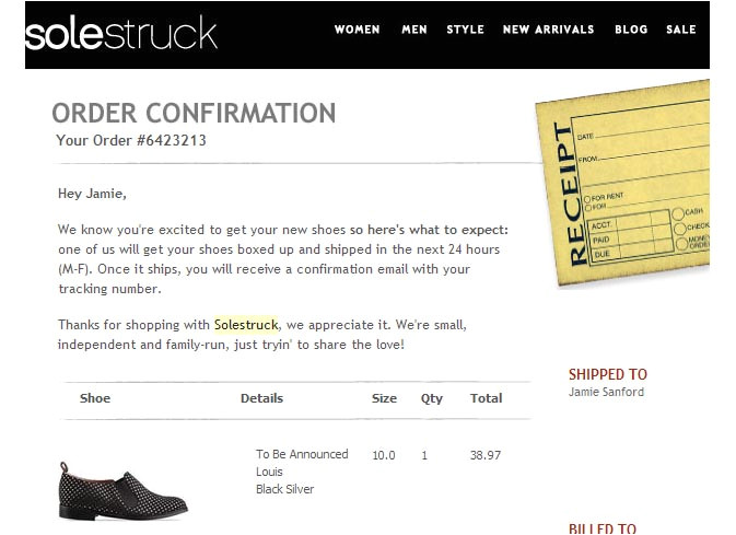 Order Shipped Email Template order Confirmation Email 20 Amazing Templates and Examples