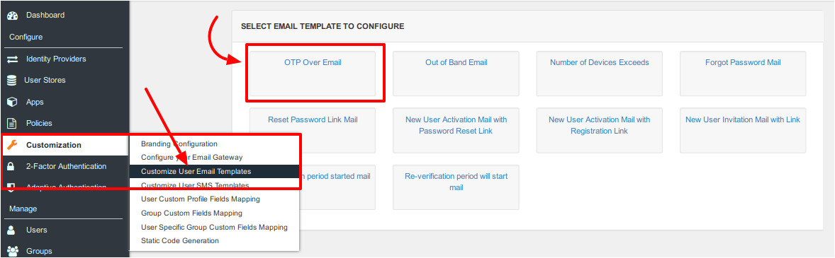 otp email template customization