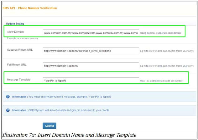 how to setup sms verification one time password form in