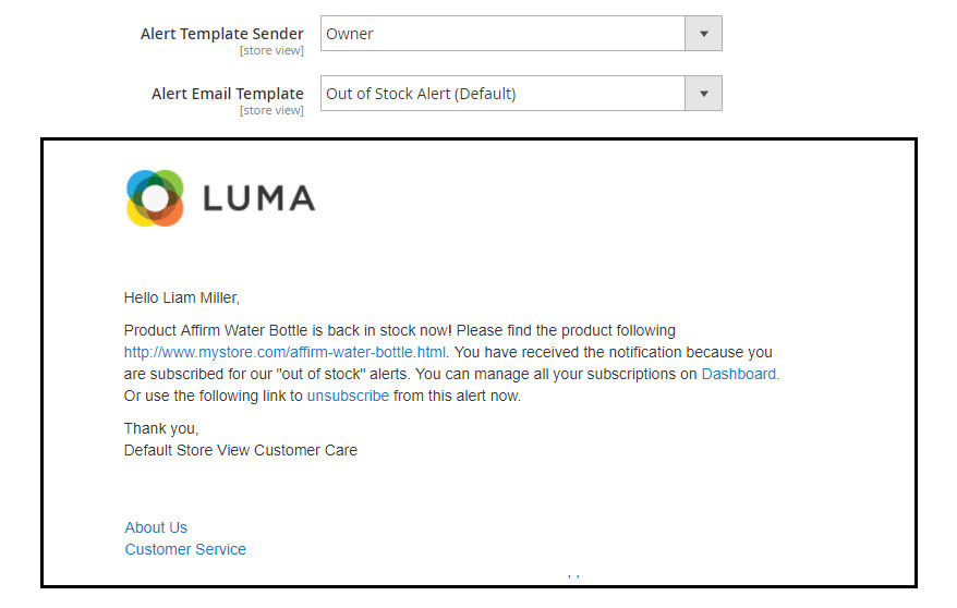 Out Of Stock Email Template Magento 2 Out Of Stock Notifications Extension Magento 2