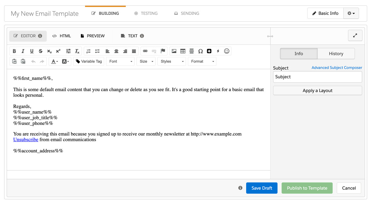 how to turn any email template into a pardot email template