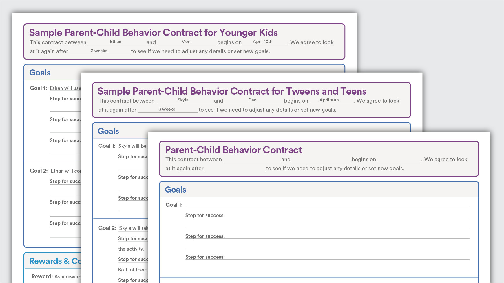 download parent child behavior contracts