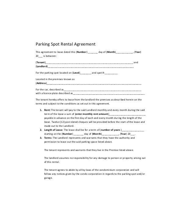 parking lease