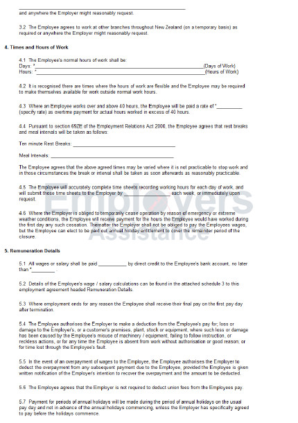 Part Time Employment Contract Template Free Part Time Employment Contract Agreement Employers