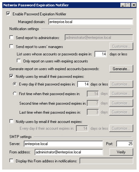 netwrix password expiration notifier