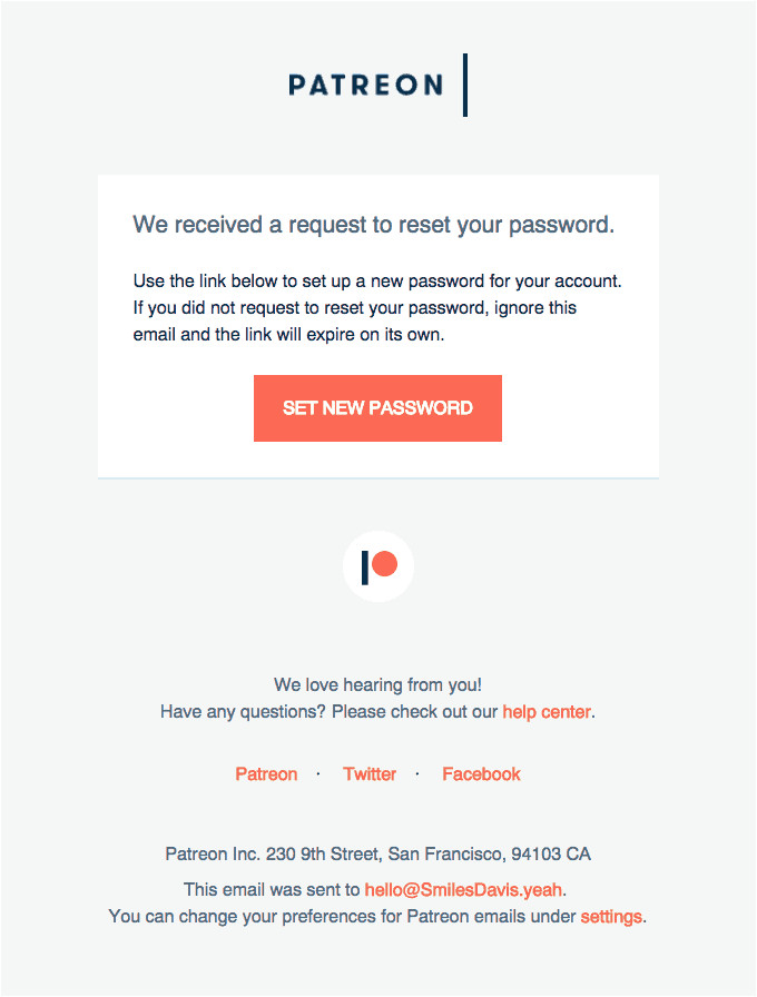 best password reset request email template