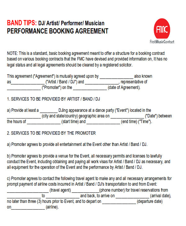 performance agreement contract